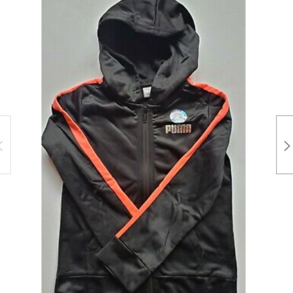 PUMA Girl's Sparkly Jacket Big Cat Hoodie 5 6